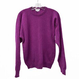 Gidding Jenny 100% Cashmere Sweater Purple Small | Quiet Luxury Crewneck